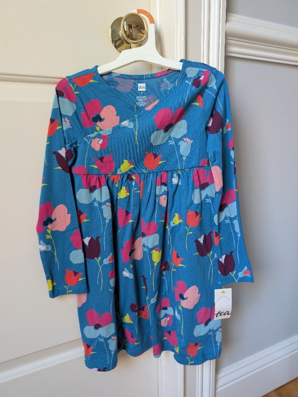 Tea Collection Girls Long Sleeve Dress (Size 6)
